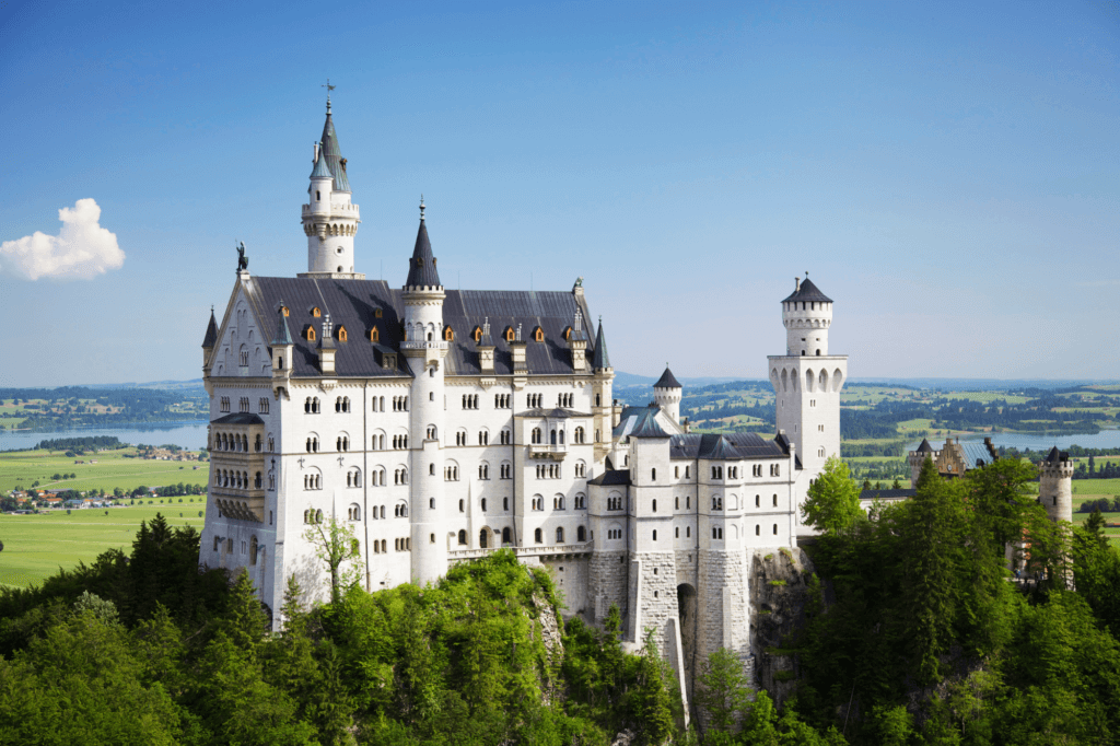 beautiful castle against a blue sky