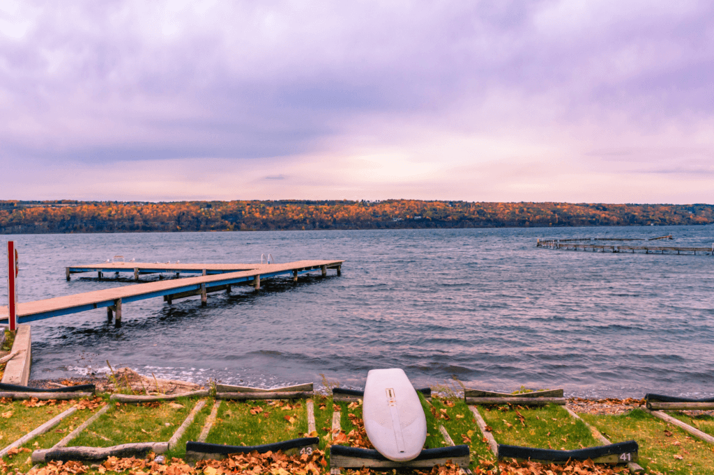 dock in the Finger Lakes, New York