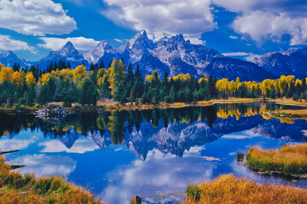 a view of the grand teton mountain range