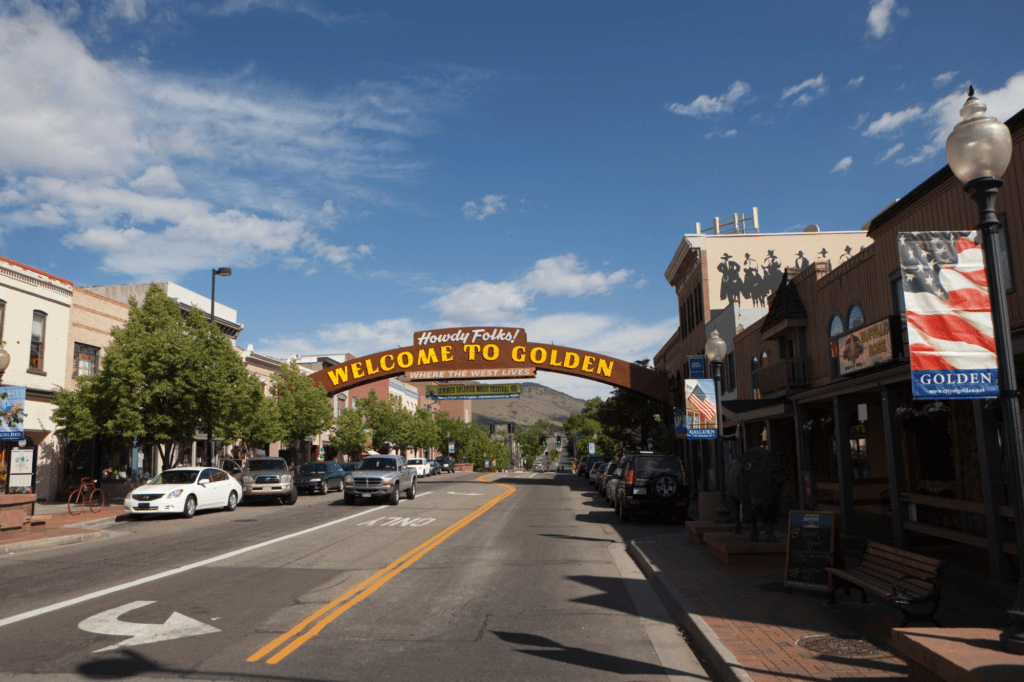 Welcome to Golden Colorado sign