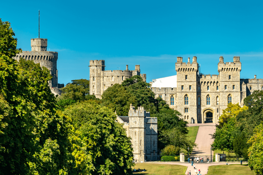 Windsor Castle with a blue sky