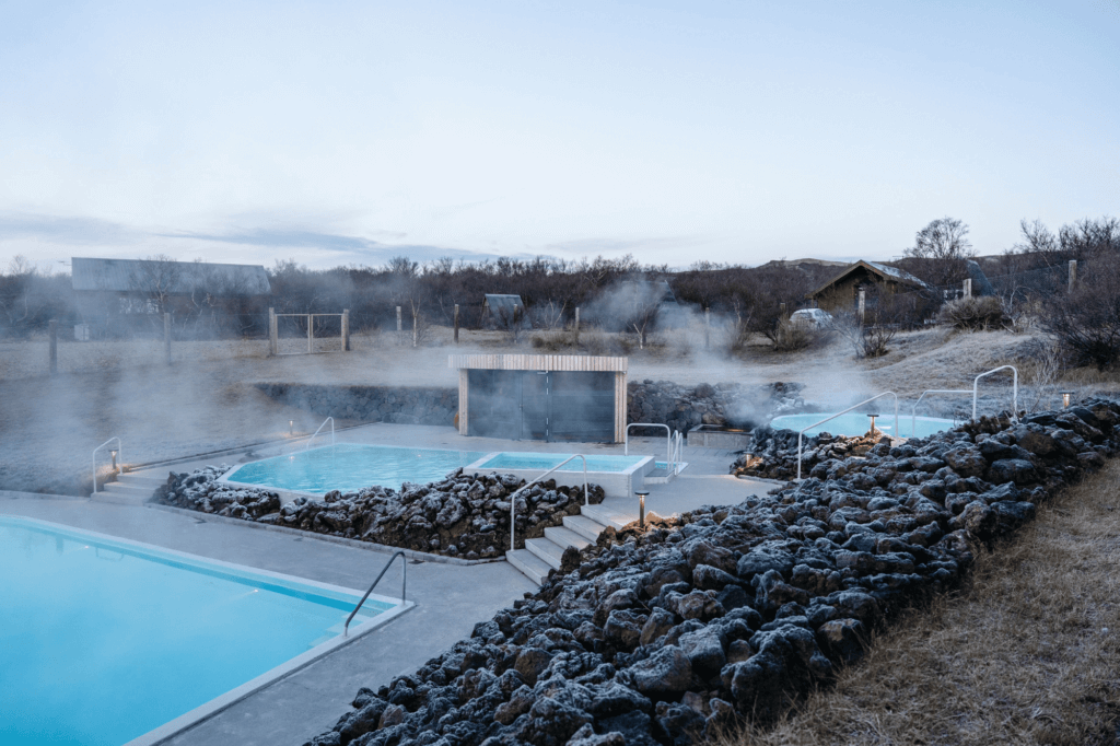 Geothermal Pools at Iceland hotel