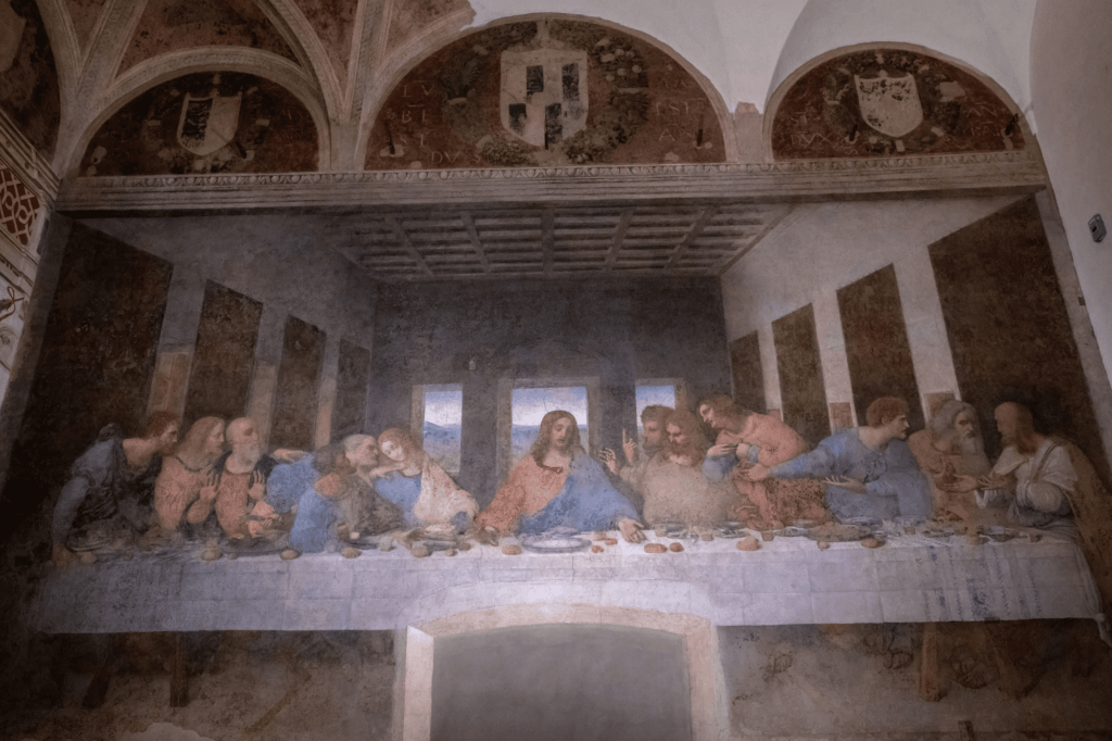 the last supper in Milan, Italy