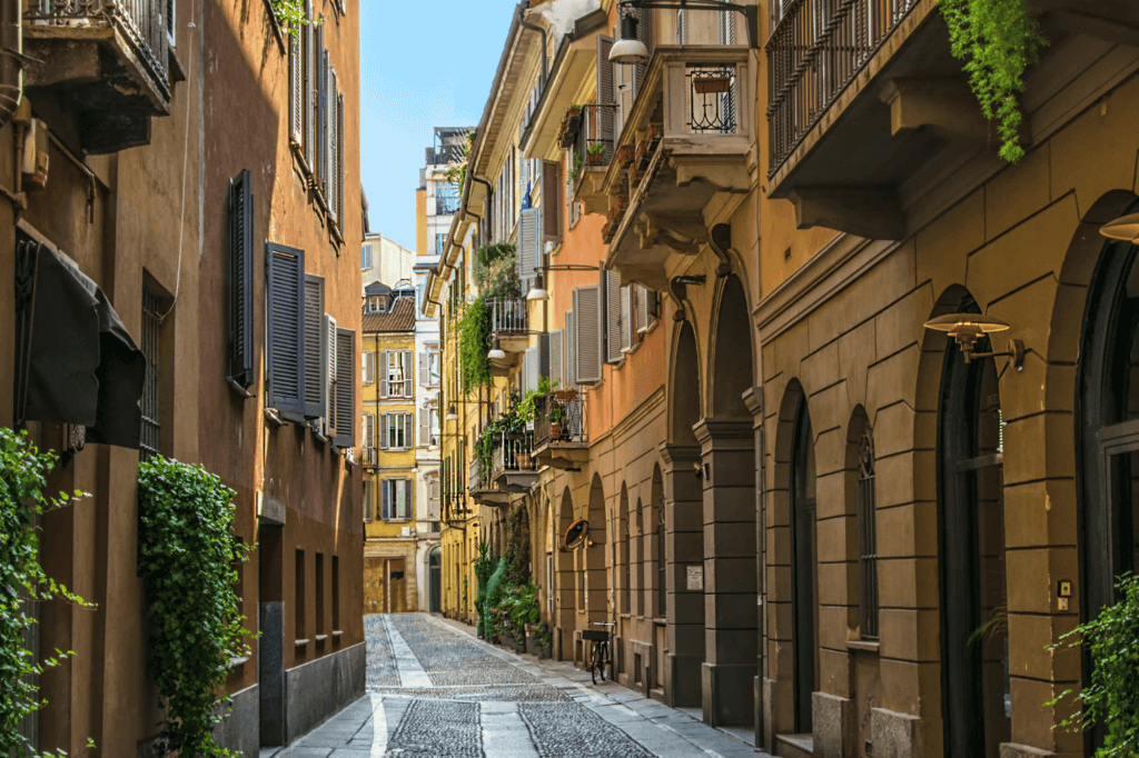 Brera District of Milan Italy