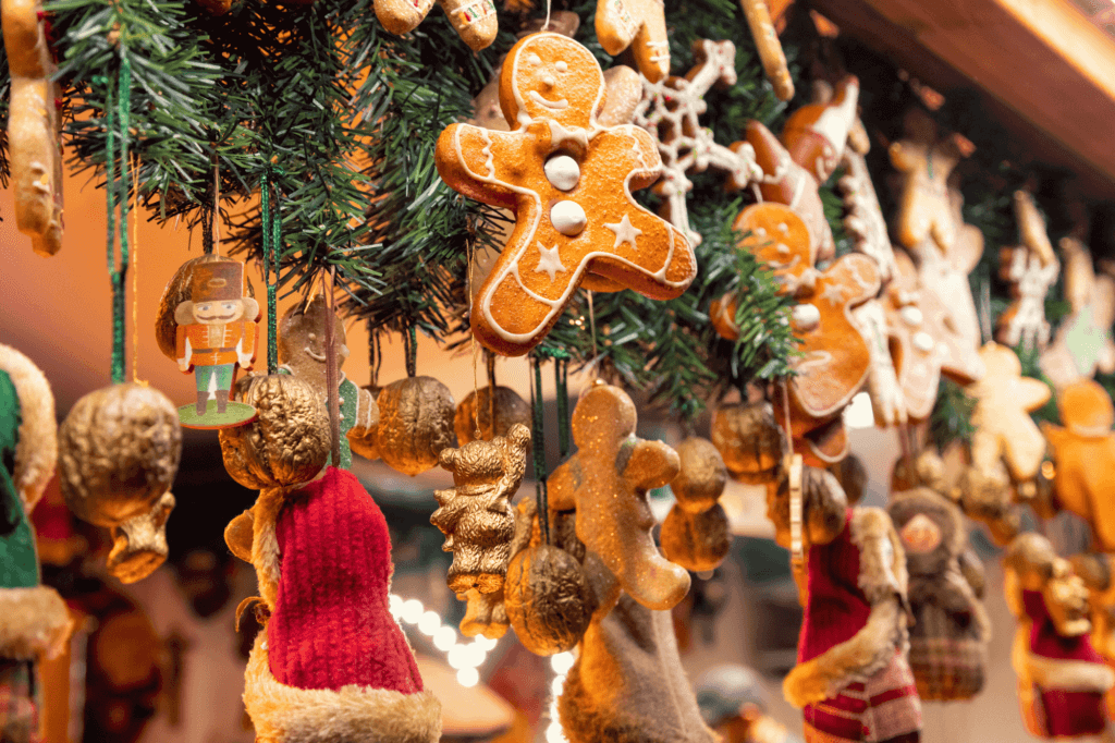 Ornaments for sale at the German Xmas Markets