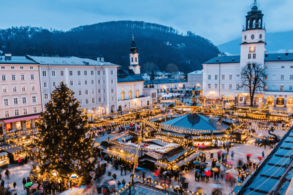 Salzburgh Christmas Market in Salzburg Austria