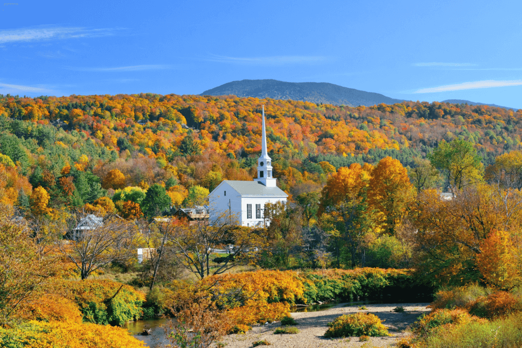 Stowe Vermont in the fall