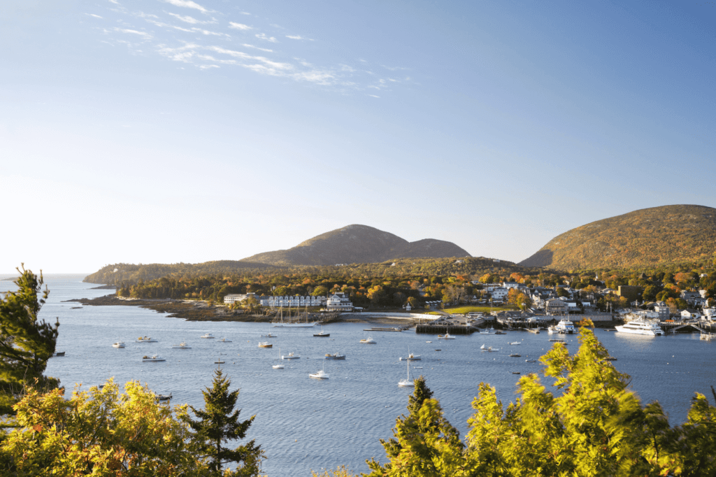 bar harbor, maine in the fall