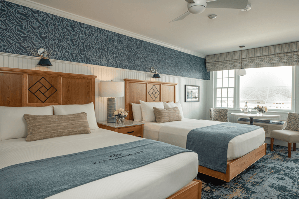 a room in the Bar Harbor Inn and Spa Hotel in Maine