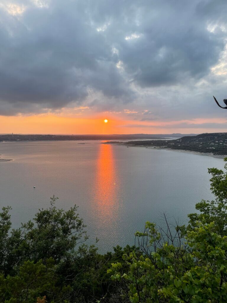 Sunset over Lake Travis, just outside of Austin, Texas