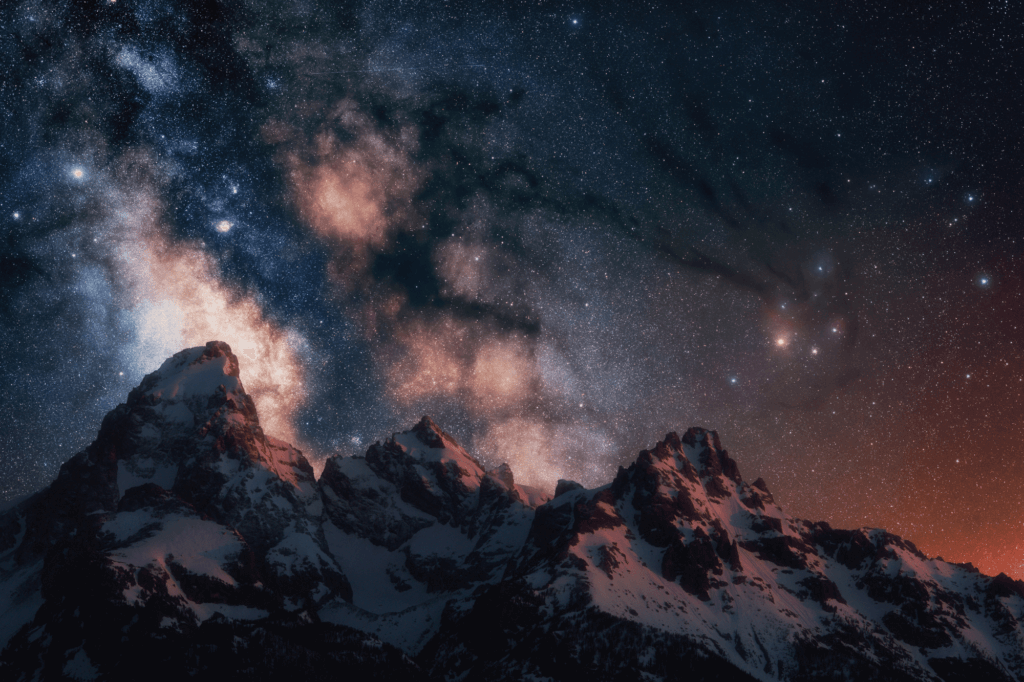 view of the Milky Way in Grand Teton National Park