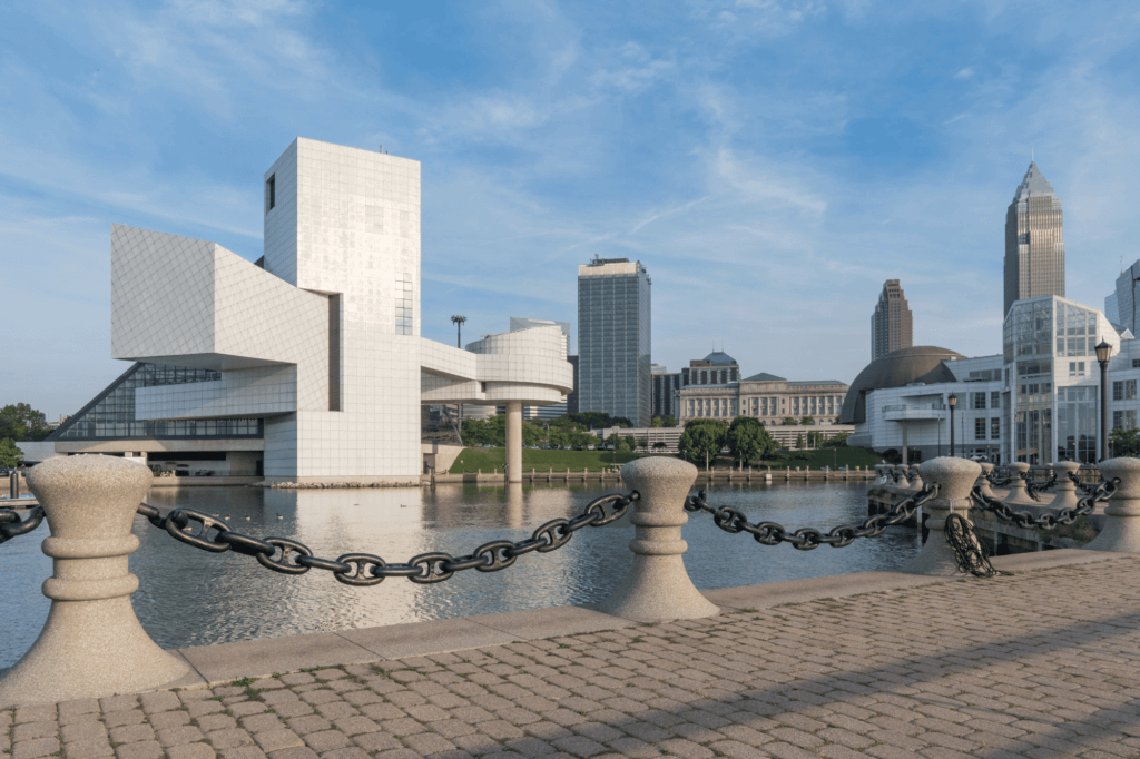 Rock and Roll Hall of Fame in Cleveland Ohio USA