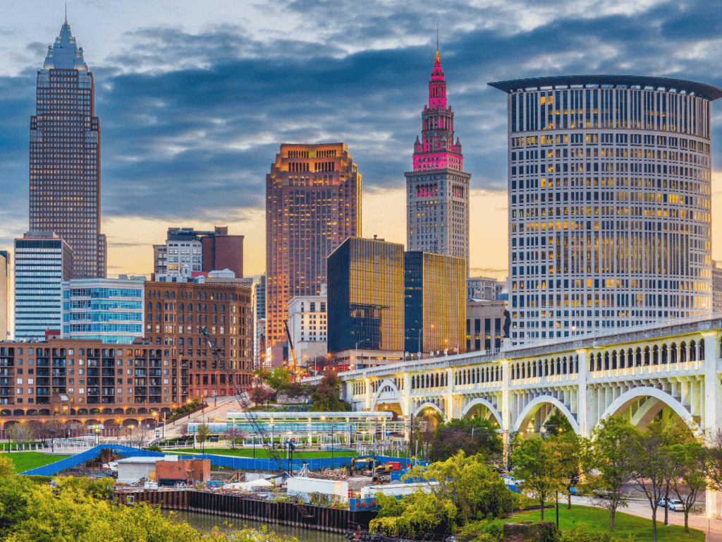 downtown Cleveland, Ohio USA