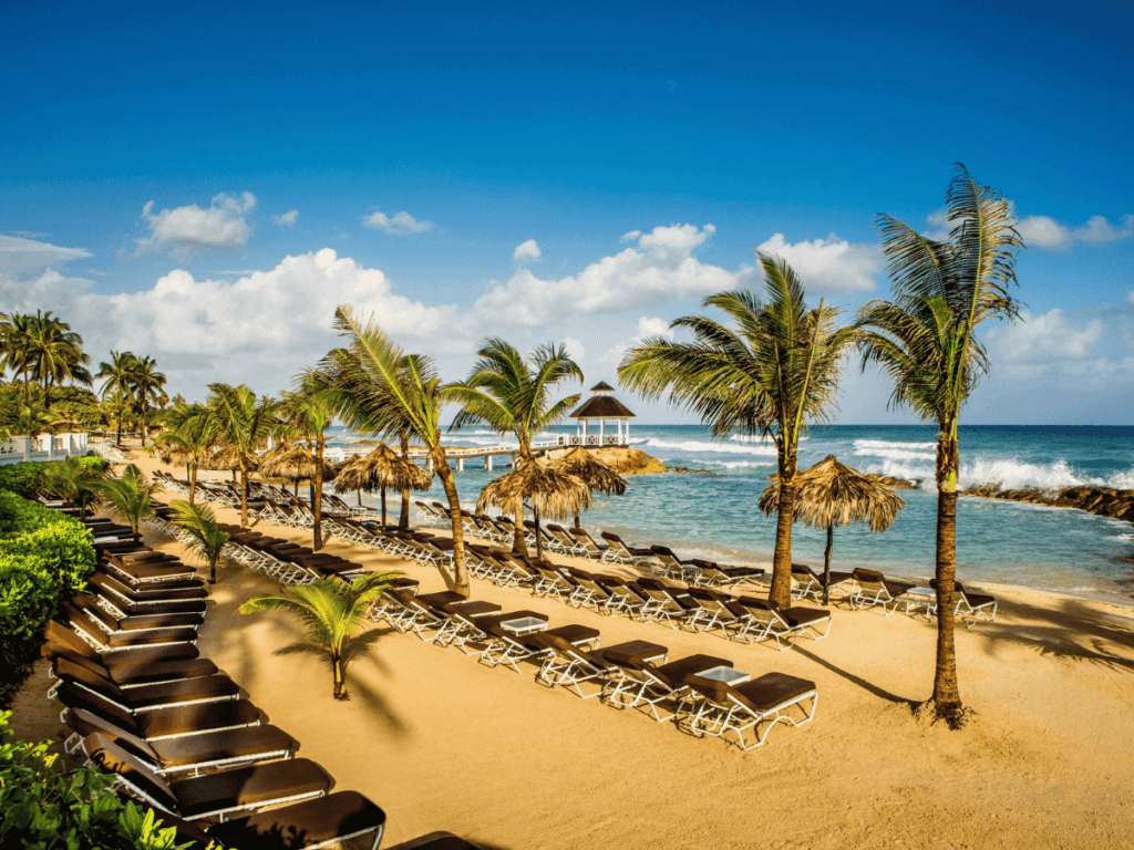 a view of the beach at Hyatt Ziva Rose Hall in Jamaica