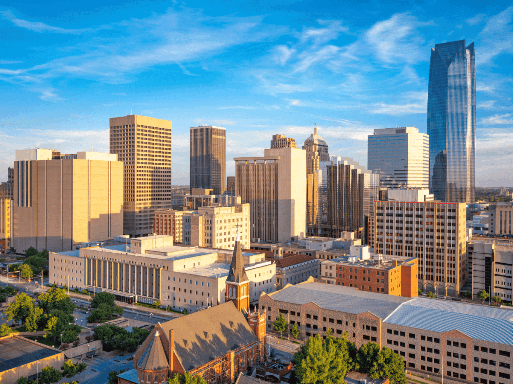 Oklahoma City, OK on the historic us 66 highway route