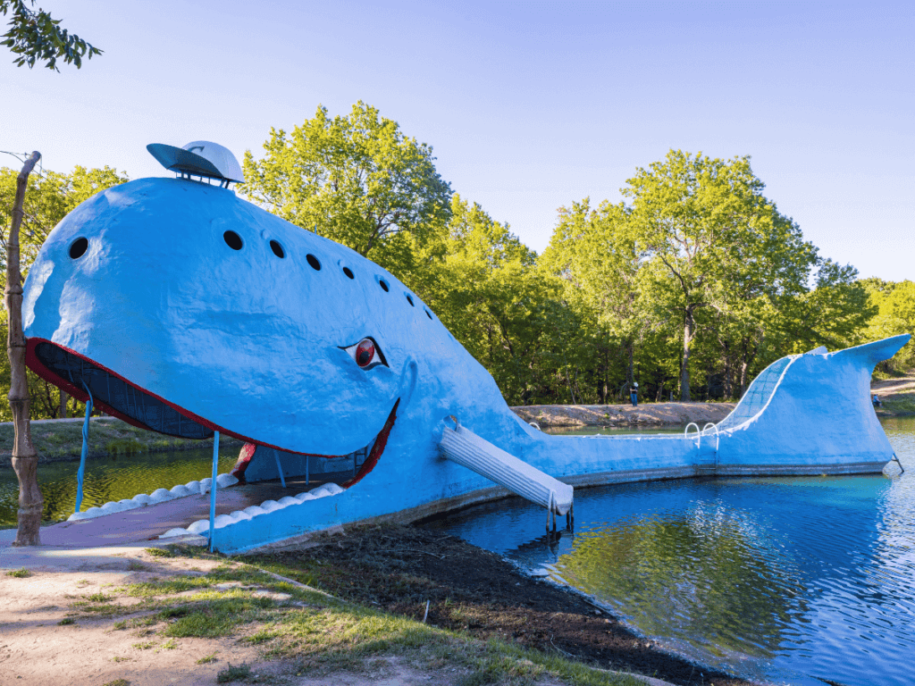 The Blue Whale of Catoosa on the hwy 66 route