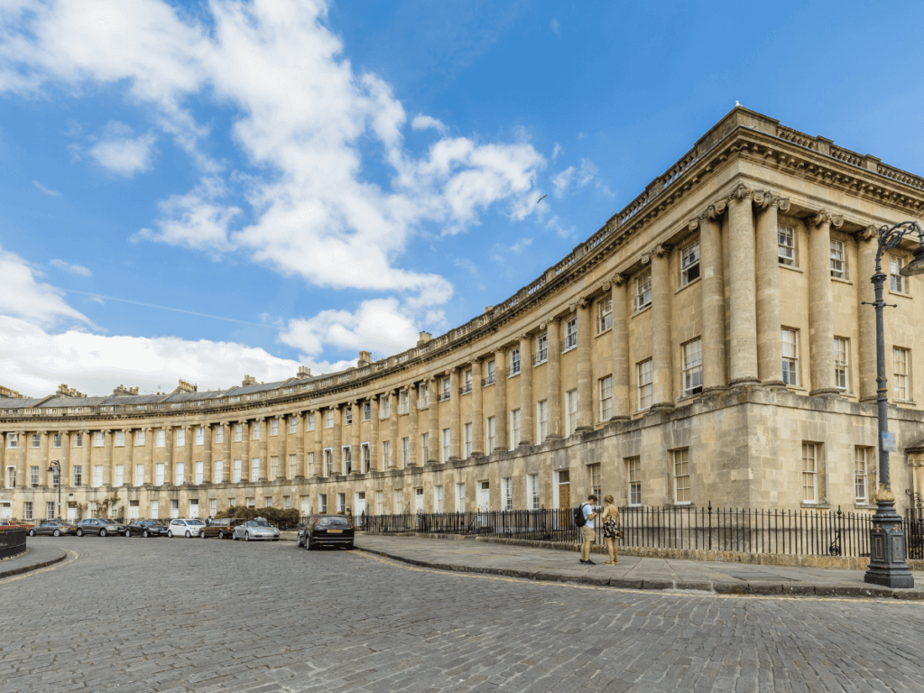 The Royal Crescent in Bath England