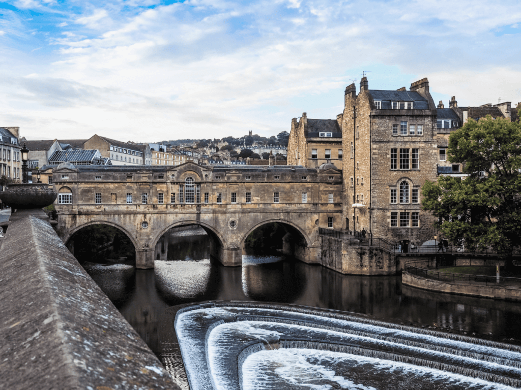 Pulteney Bridge and Weir in Bath, England