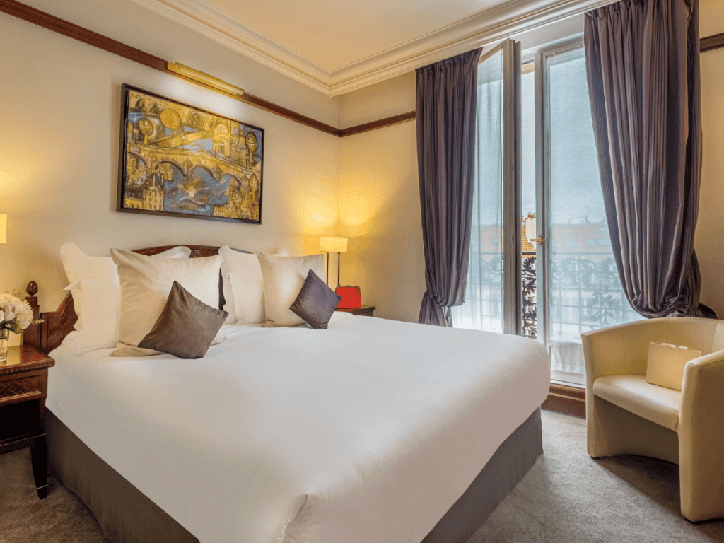 Hotel Pont Royal with Eiffel Tower View in Paris France