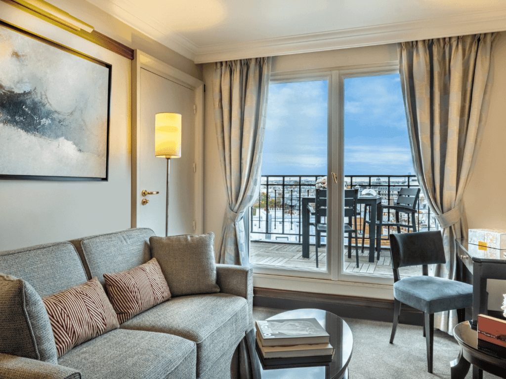 Hotel Pont Royal with Eiffel Tower View in Paris France