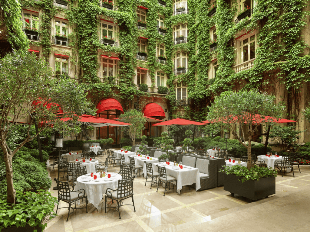 The Hotel Plaza Athenee near Champs-Elysess Paris France