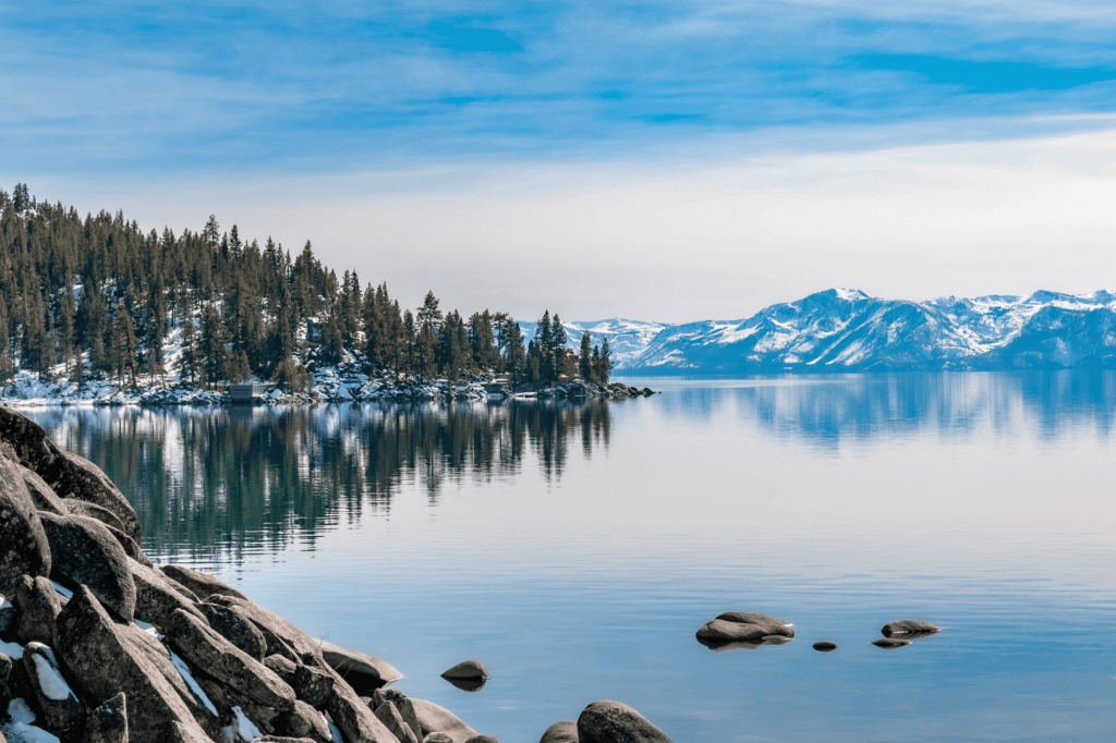 Lake Tahoe California Nevada USA in the winter