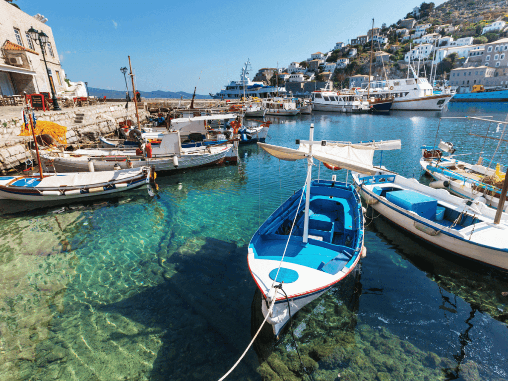 a view of Hydra Island Greece