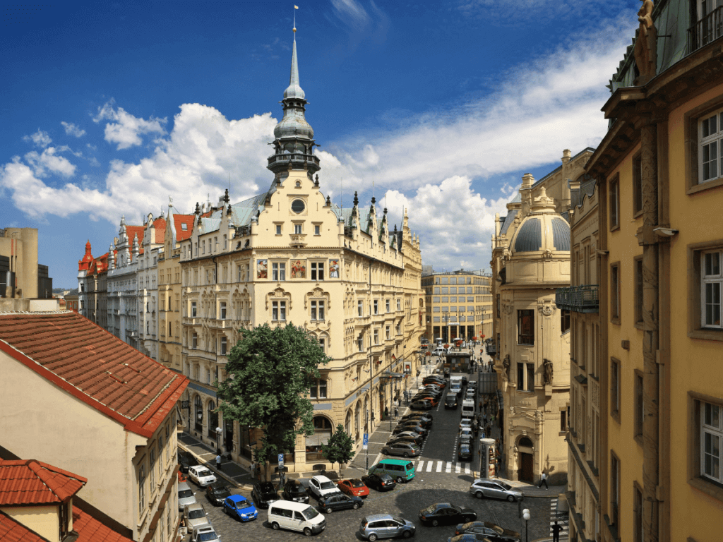 street view of the hotel paris prague czech republic, a luxury hotel