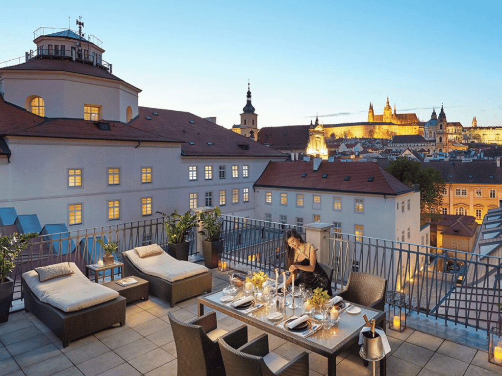 outside view of the mandarin oriental a luxury hotel in prague czechia